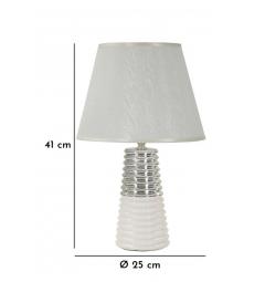Lampada da tavolo in ceramica bianca - Arrediorg