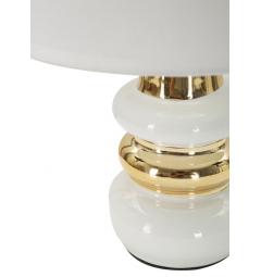 Lampada da tavolo in ceramica bianca e dorata - Arrediorg