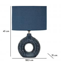 Lampada da comodino con base blu - Arrediorg