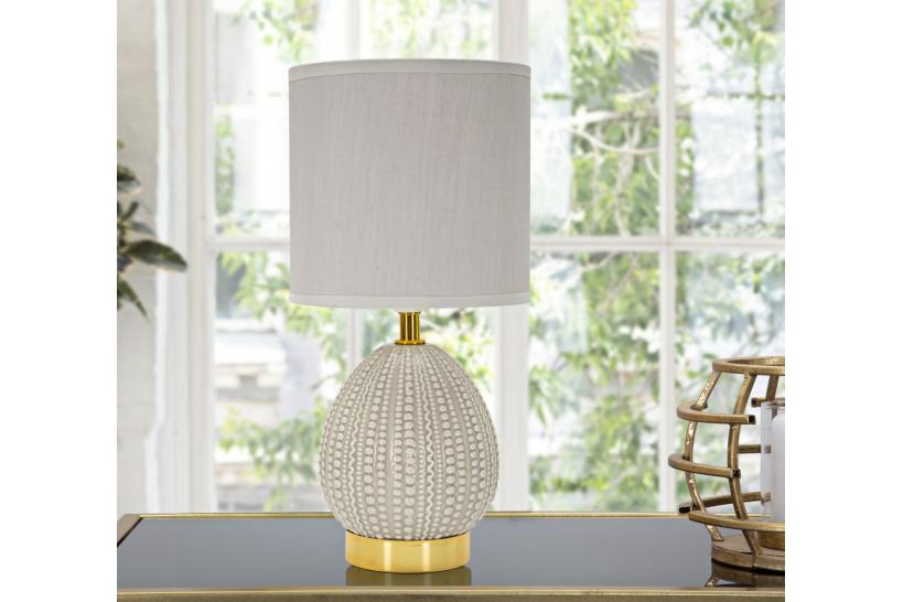 Lampada da comodino elegante con base grigia - Arrediorg Lampada da comodino elegante con base grigia - Arrediorg
