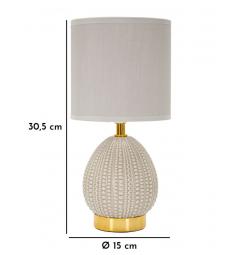 Lampada da comodino elegante con base grigia - Arrediorg