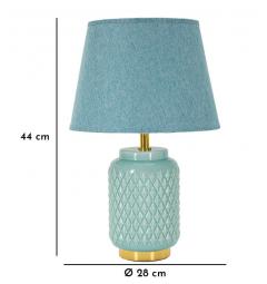 Lampada da comodino con base celeste - Arrediorg