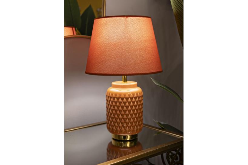 Lampada da comodino con base arancione - Arrediorg Lampada da comodino con base arancione - Arrediorg