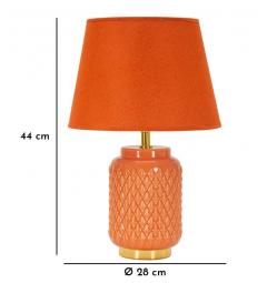 Lampada da comodino con base arancione - Arrediorg