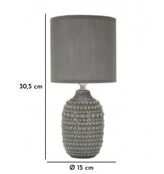 Lampada da comodino con base grigia - Arrediorg