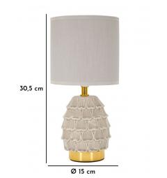 Lampada da comodino crema a forma di pigna - Arrediorg