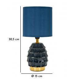 Lampada da comodino blu a forma di pigna - Arrediorg