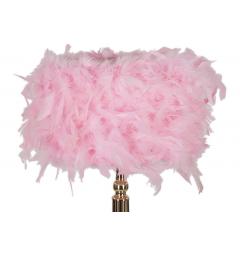 Lampada da tavolo rosa in metallo dorato - Arrediorg