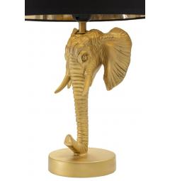 Lampada da tavolo in metallo nero con testa di elefante - Arrediorg