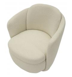 Poltrona Girevole Torino Crema comfort e design - Arrediorg