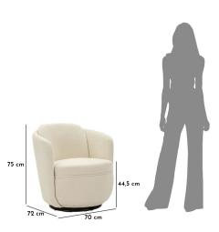 Poltrona Girevole Torino Crema comfort e design - Arrediorg
