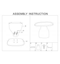 Tavolinetto Gea Rosa design minimalista - Arrediorg