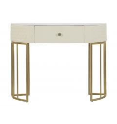 Console da muro elegante e sofisticata in simil pelle trapuntata - Arrediorg