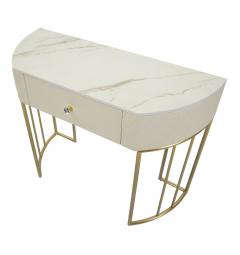 Console da muro elegante e sofisticata in simil pelle trapuntata - Arrediorg