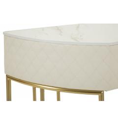 Console da muro elegante e sofisticata in simil pelle trapuntata - Arrediorg
