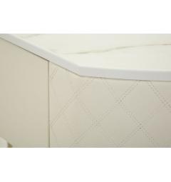 Console da muro elegante e sofisticata in simil pelle trapuntata - Arrediorg