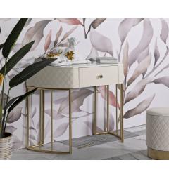 Console da muro elegante e sofisticata in simil pelle trapuntata - Arrediorg