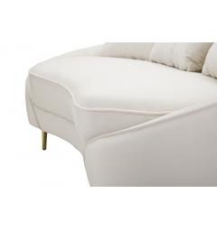 Divanetto 3 posti in tessuto imbottito beige - Arrediorg