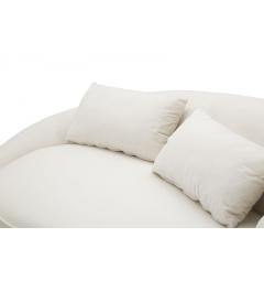 Divanetto 3 posti in tessuto imbottito beige - Arrediorg