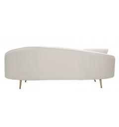 Divanetto 3 posti in tessuto imbottito beige - Arrediorg