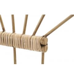 Appendiabiti da parete in metallo con finiture in rattan - Arrediorg