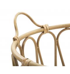 Cesto rotondo in metallo con finiture in rattan - Arrediorg
