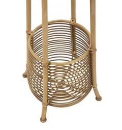 Appendiabiti da terra in metallo e rattan - Arrediorg