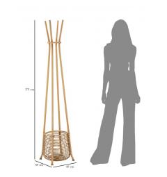 Appendiabiti da terra in metallo e rattan - Arrediorg