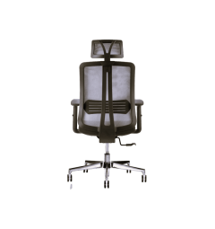 Sedia ergonomica con poggiatesta certificata UNI EN 1335 TIPOLOGIA A grigio VERTIGO