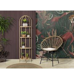 Sedia in metallo con finiture in rattan - Arrediorg