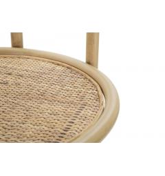 Libreria rotonda in metallo con finiture in rattan - Arrediorg