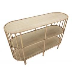 Console in metallo e rattan 3 ripiani - Arrediorg