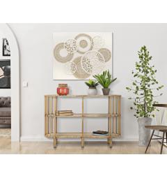 Console in metallo e rattan 3 ripiani - Arrediorg