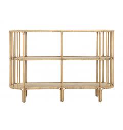 Console in metallo e rattan 3 ripiani - Arrediorg