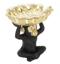 Statuetta a forma di scimmia con foglia - Arrediorg