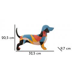 Vivace scultura di cane bassotto - Arrediorg