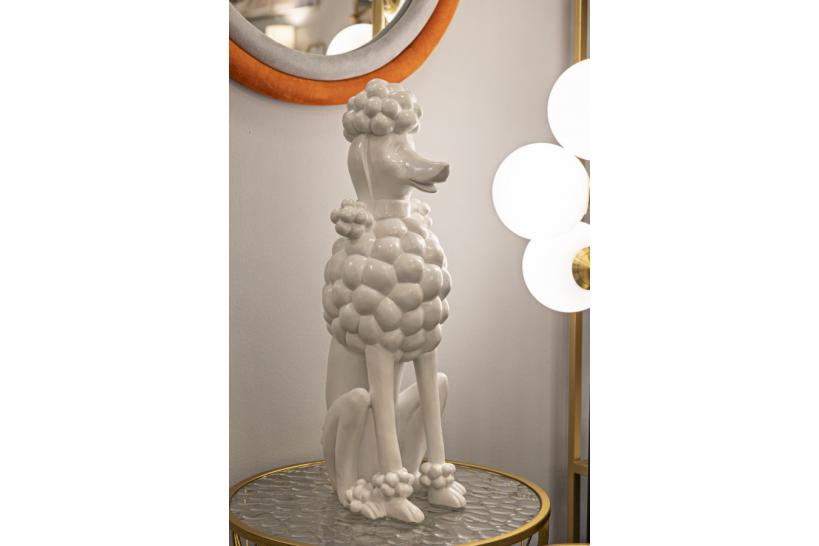 Statua di cane barboncino seduto - Arrediorg Statua di cane barboncino seduto - Arrediorg