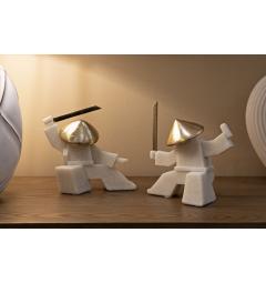 Statua di samurai con dettagli dorati - Arrediorg