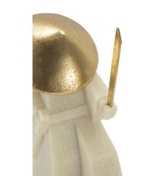 Statua di samurai con cappello e spada dorati - Arrediorg