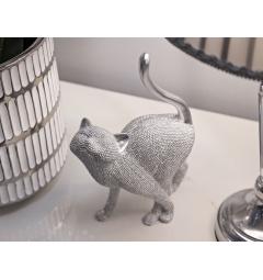 Statuetta di gatto argentato - Arrediorg