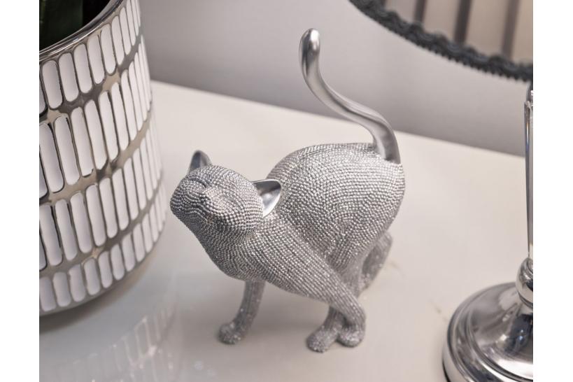 Statuetta di gatto argentato - Arrediorg Statuetta di gatto argentato - Arrediorg