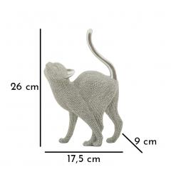 Statuetta di gatto argentato - Arrediorg