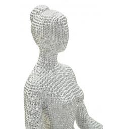 Statua Donna Yoga Silver - Arrediorg