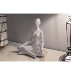Statua Donna Yoga Silver - Arrediorg