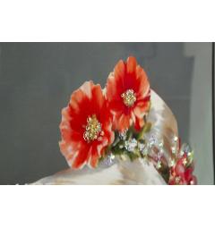 Dipinto su tela donna con abito floreale- Arrediorg