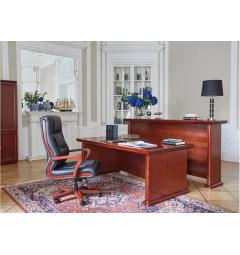 Sedia ufficio direzionale in pelle nera Ambassador