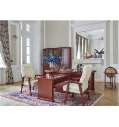 Sedia conferenza ospiti classica pelle beige CONSUL