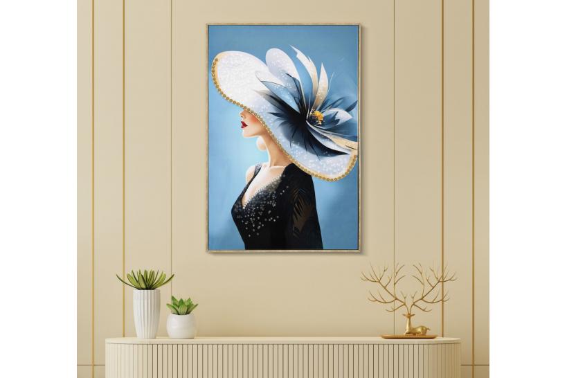 Dipinto su tela donna con cappello - Arrediorg Dipinto su tela donna con cappello - Arrediorg
