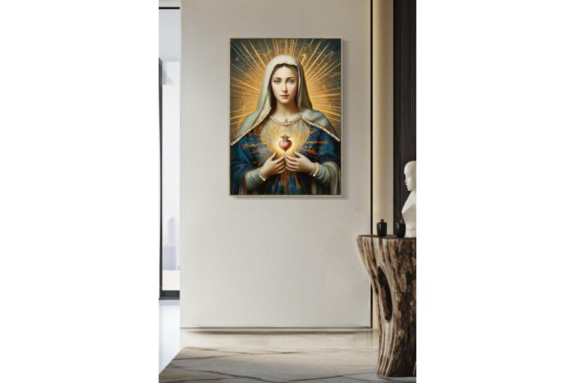 Dipinto su tela laccato con cornice Madonna - Arrediorg Dipinto su tela laccato con cornice Madonna - Arrediorg