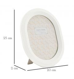 Cornice ovale in resina bianca - Arrediorg